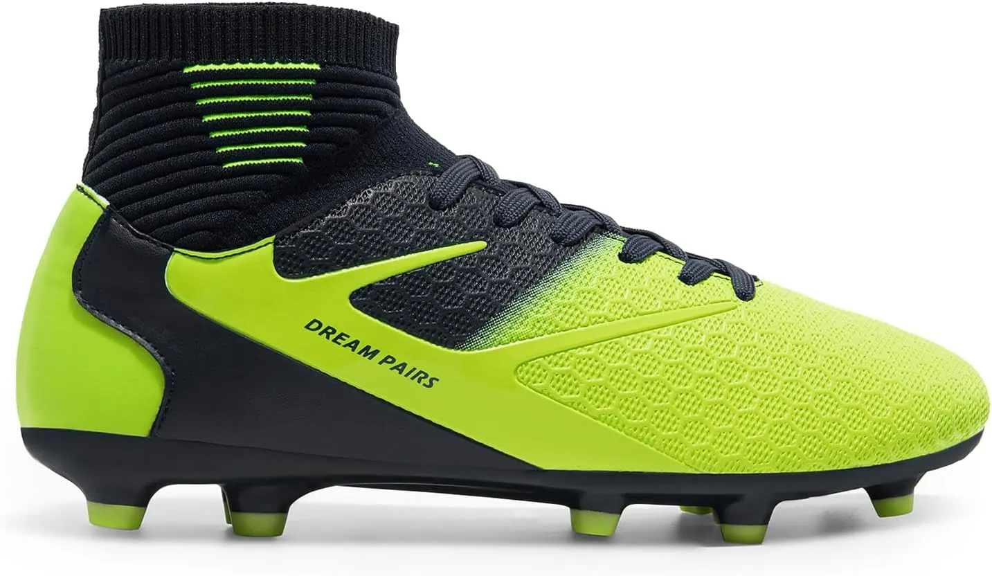 DREAM PAIRS Men's High Tops Lace Up Soccer Cleats, Lightweight Professional Athletic Football Cleats Mens Athletic Shoes for Training Soccer
