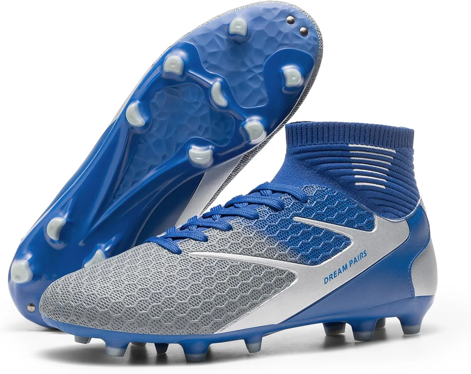 DREAM PAIRS Men's High Tops Lace Up Soccer Cleats, Lightweight Professional Athletic Football Cleats Mens Athletic Shoes for Training Soccer