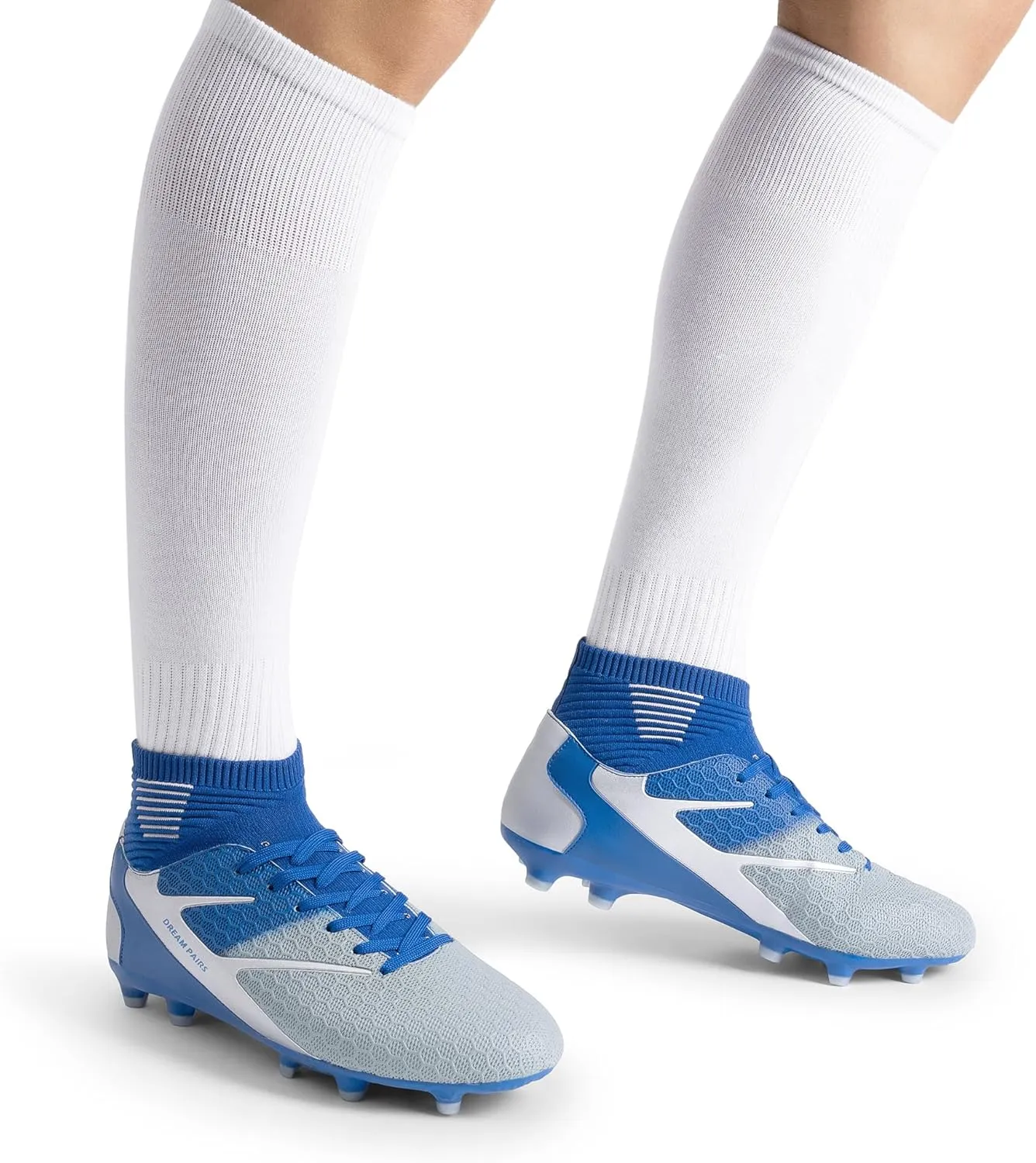 DREAM PAIRS Men's High Tops Lace Up Soccer Cleats, Lightweight Professional Athletic Football Cleats Mens Athletic Shoes for Training Soccer