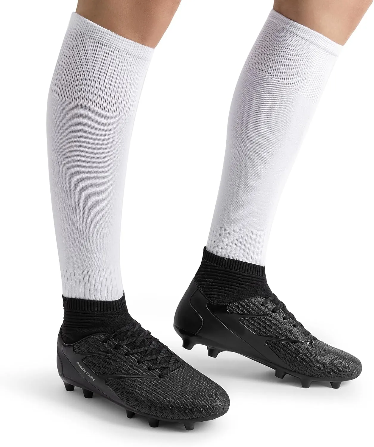 DREAM PAIRS Men's High Tops Lace Up Soccer Cleats, Lightweight Professional Athletic Football Cleats Mens Athletic Shoes for Training Soccer