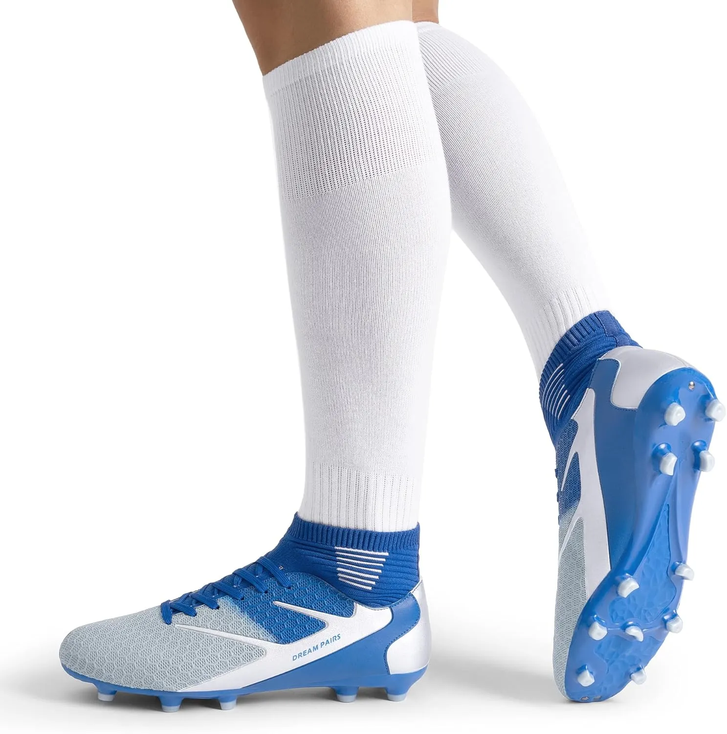 DREAM PAIRS Men's High Tops Lace Up Soccer Cleats, Lightweight Professional Athletic Football Cleats Mens Athletic Shoes for Training Soccer