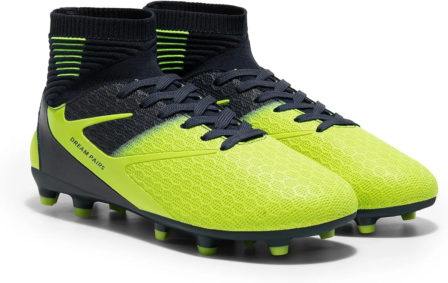 DREAM PAIRS Men's High Tops Lace Up Soccer Cleats, Lightweight Professional Athletic Football Cleats Mens Athletic Shoes for Training Soccer