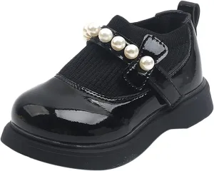 Dressy Shoes for Girls Girls Toddler Little Kid Big Kid Dress Flat Ballerina Shoe Leather Shoes Girl up Boots