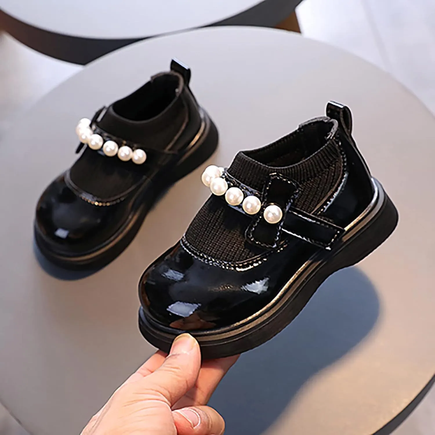 Dressy Shoes for Girls Girls Toddler Little Kid Big Kid Dress Flat Ballerina Shoe Leather Shoes Girl up Boots