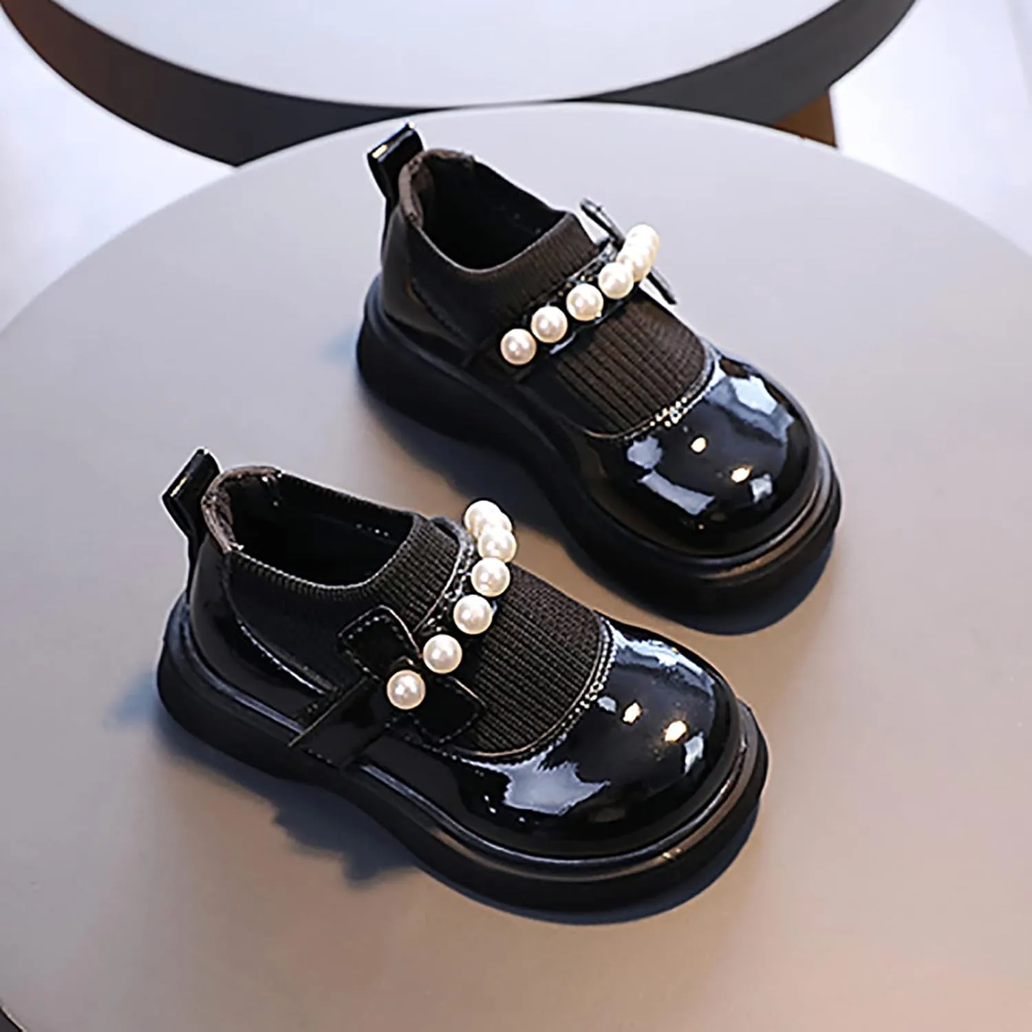 Dressy Shoes for Girls Girls Toddler Little Kid Big Kid Dress Flat Ballerina Shoe Leather Shoes Girl up Boots