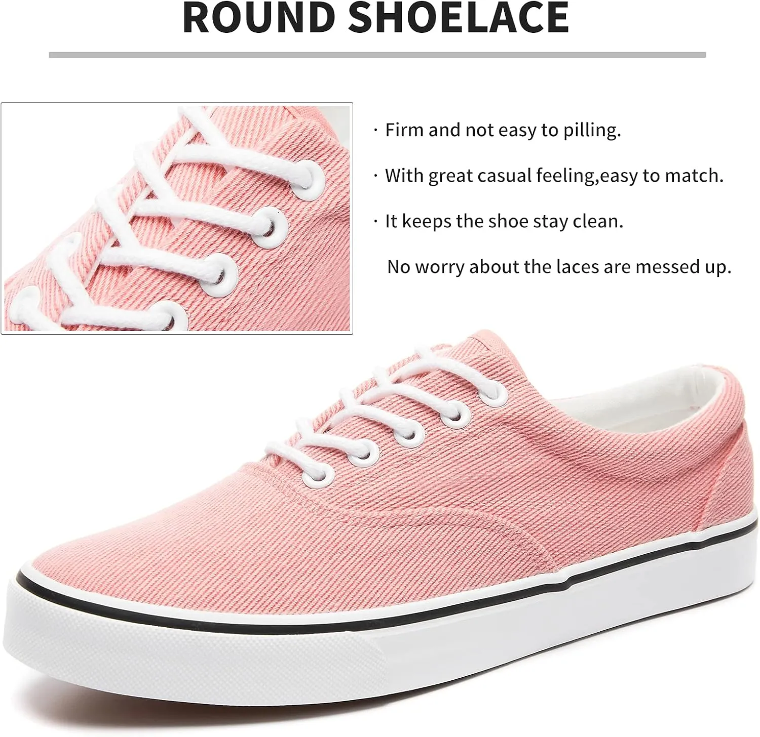 FRACORA Mens White Canvas Shoes Low Top Canvas Sneakers Lace Up Casual Shoes