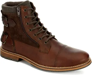 Franco Fortini Dalton - Men's Leather Round Toe Rugged Combat Boot