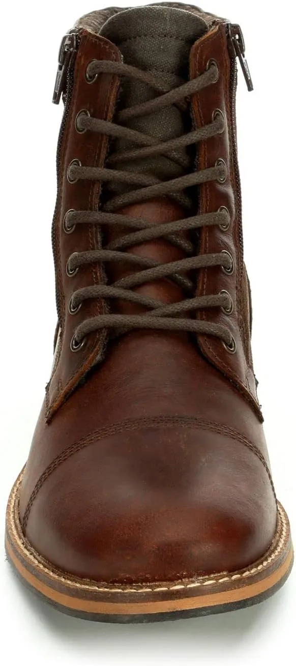 Franco Fortini Dalton - Men's Leather Round Toe Rugged Combat Boot