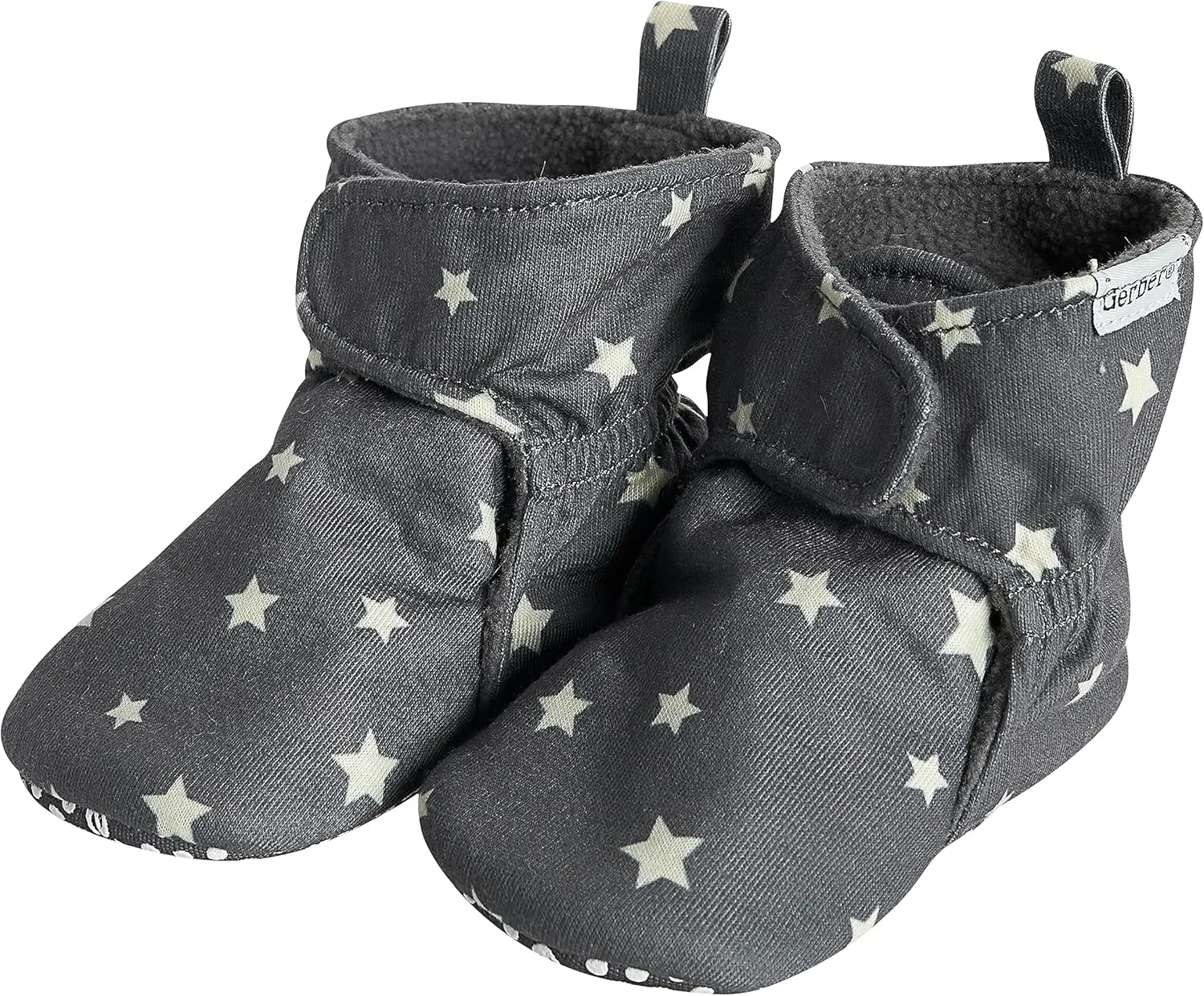 Gerber Baby Fleece Lined Wrap Fasten Non Skid Soft Slipper Booties