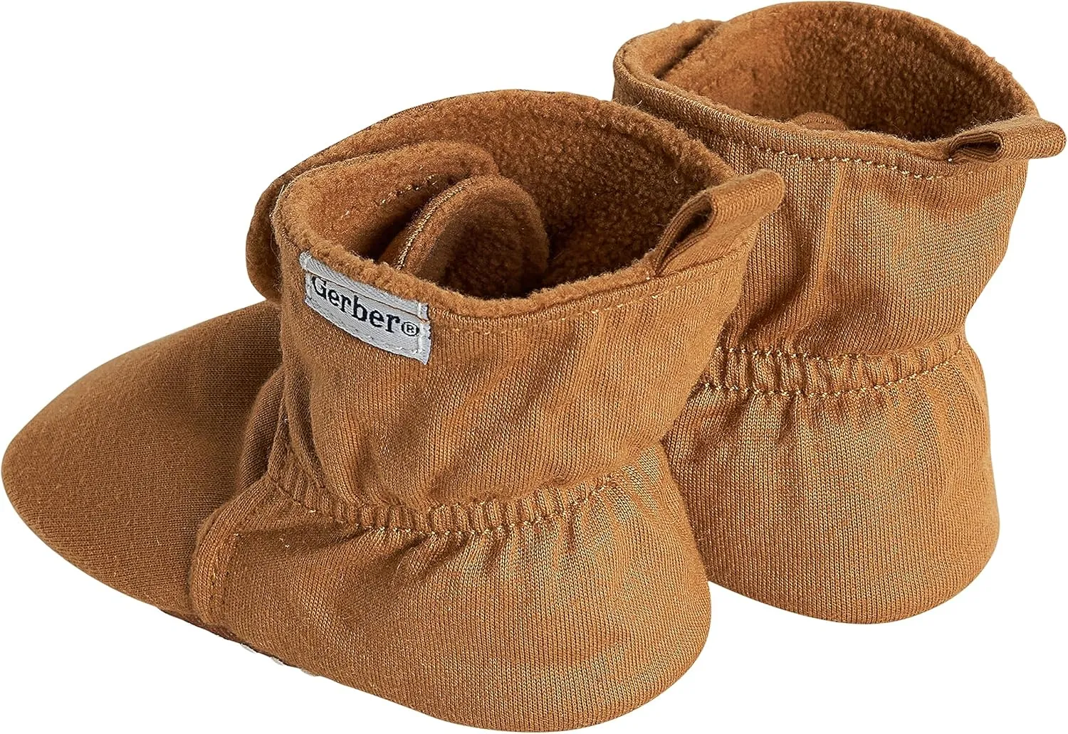 Gerber Baby Fleece Lined Wrap Fasten Non Skid Soft Slipper Booties