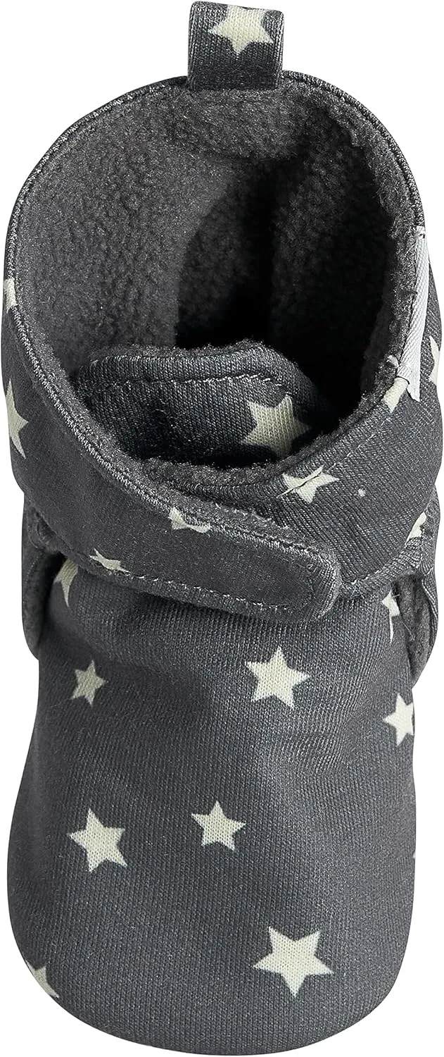 Gerber Baby Fleece Lined Wrap Fasten Non Skid Soft Slipper Booties