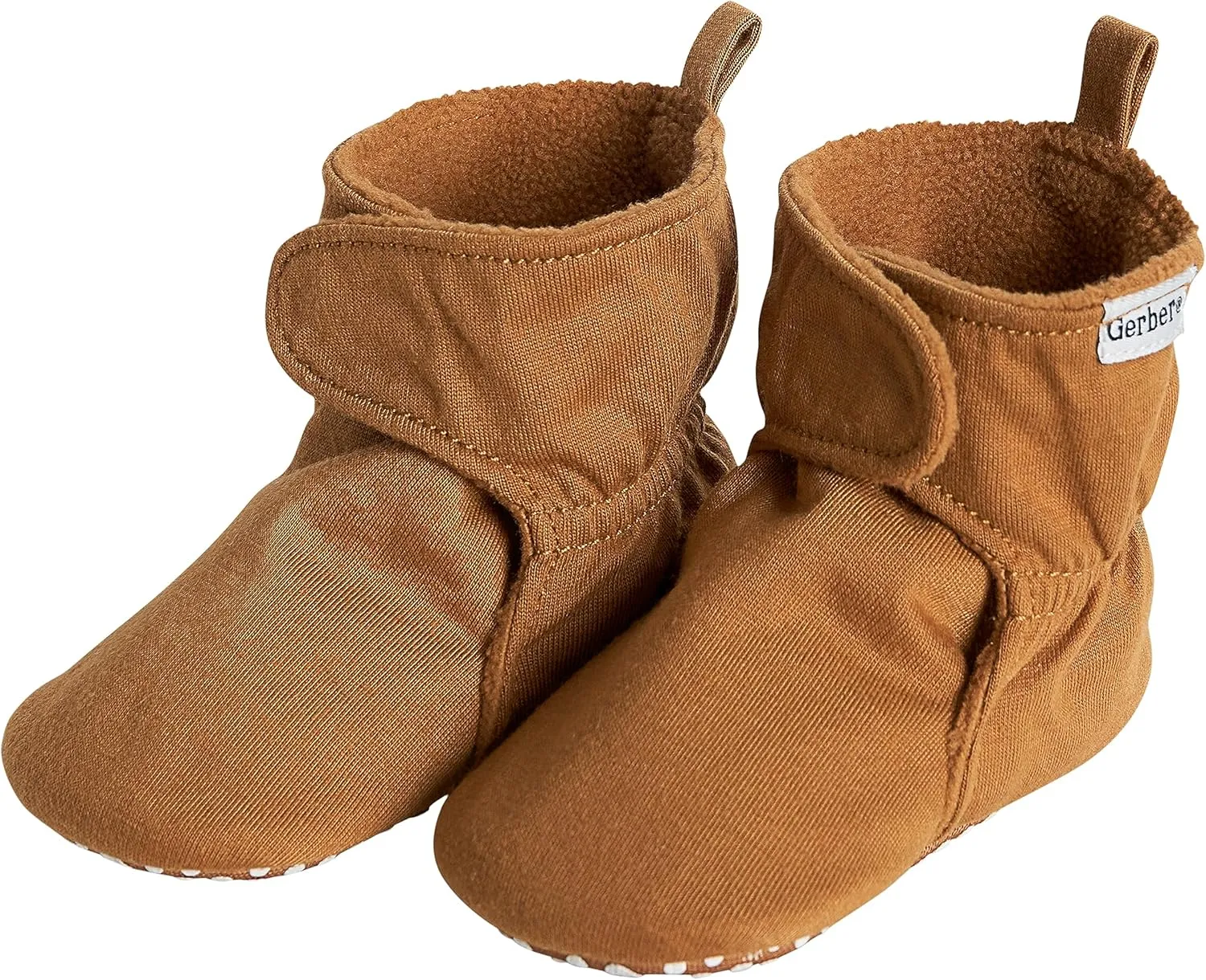 Gerber Baby Fleece Lined Wrap Fasten Non Skid Soft Slipper Booties