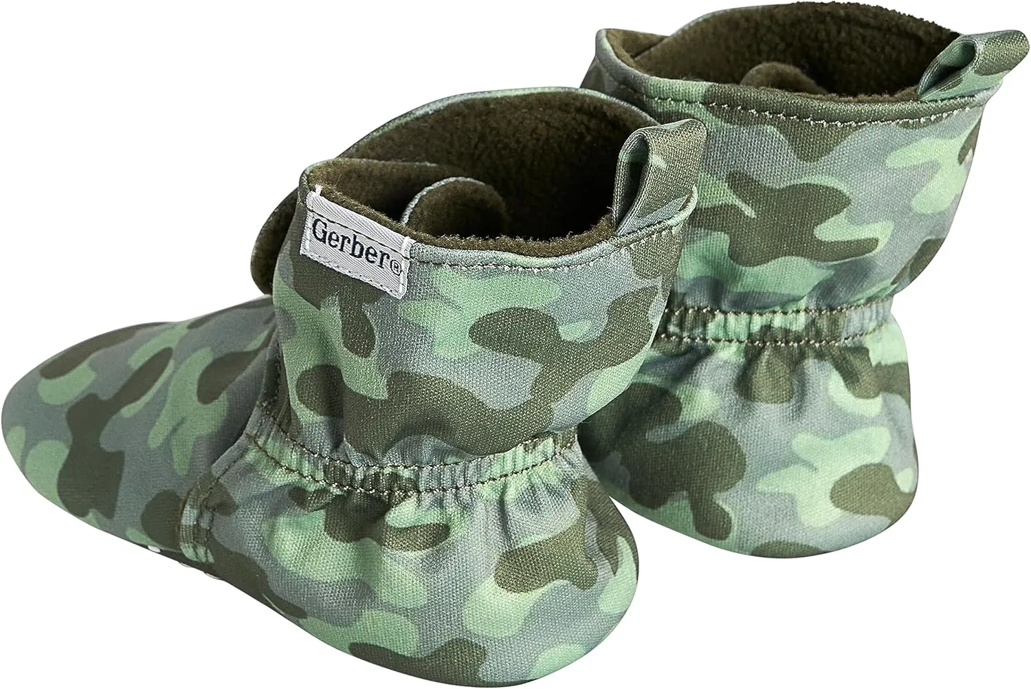 Gerber Baby Fleece Lined Wrap Fasten Non Skid Soft Slipper Booties