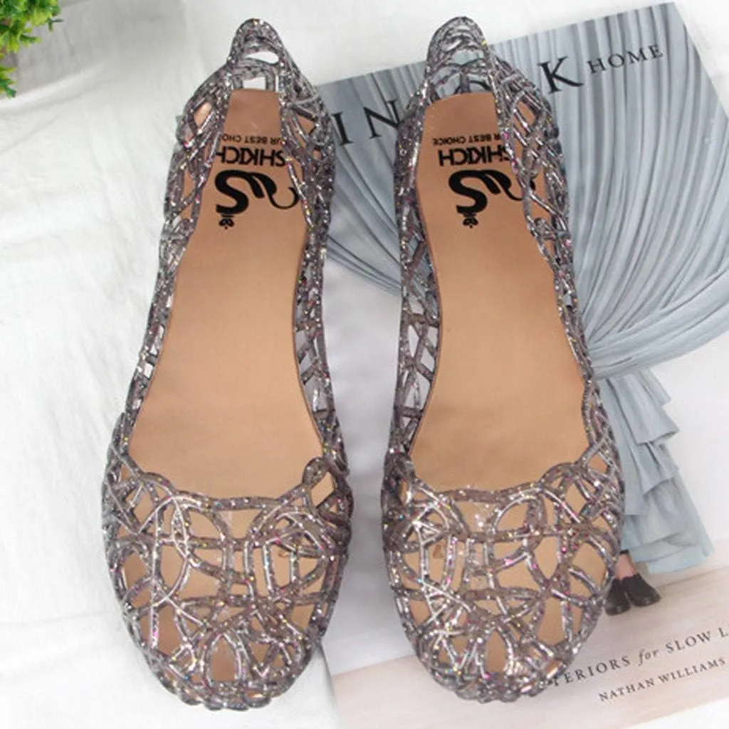 Girl Flat Shoes Slip On Ballet Sandals Breathable Beach Slip Jelly On Hollow Summer Pumps Casual Women's Women's Casual Shoes Espadrilles Workout Gym Outdoor Shoes