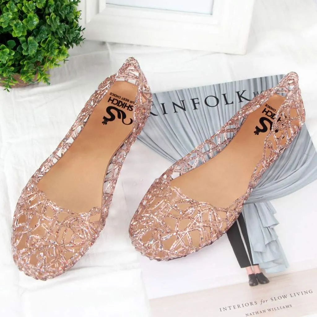 Girl Flat Shoes Slip On Ballet Sandals Breathable Beach Slip Jelly On Hollow Summer Pumps Casual Women's Women's Casual Shoes Espadrilles Workout Gym Outdoor Shoes