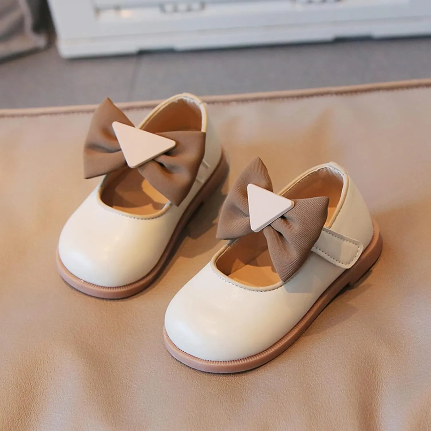 Girly Boots for Girls Fashion Autumn Girls Casual Shoes Thick Bottom Flat Round Toe Bow Hook Loop 1 Apparel