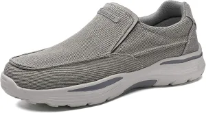 GOSPT Men's Slip on Canvas Shoes Comfortable Casual Loafers Driving Moccasins