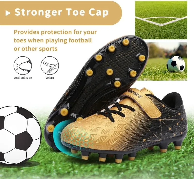 Hanani Boys Soccer Cleats Kids Girls FG/AG Soccer Athletics Sport Shoes Training Shoes Running Shoes Teenager Indoor Outdoor Football Shoes Sneakers for Unisex