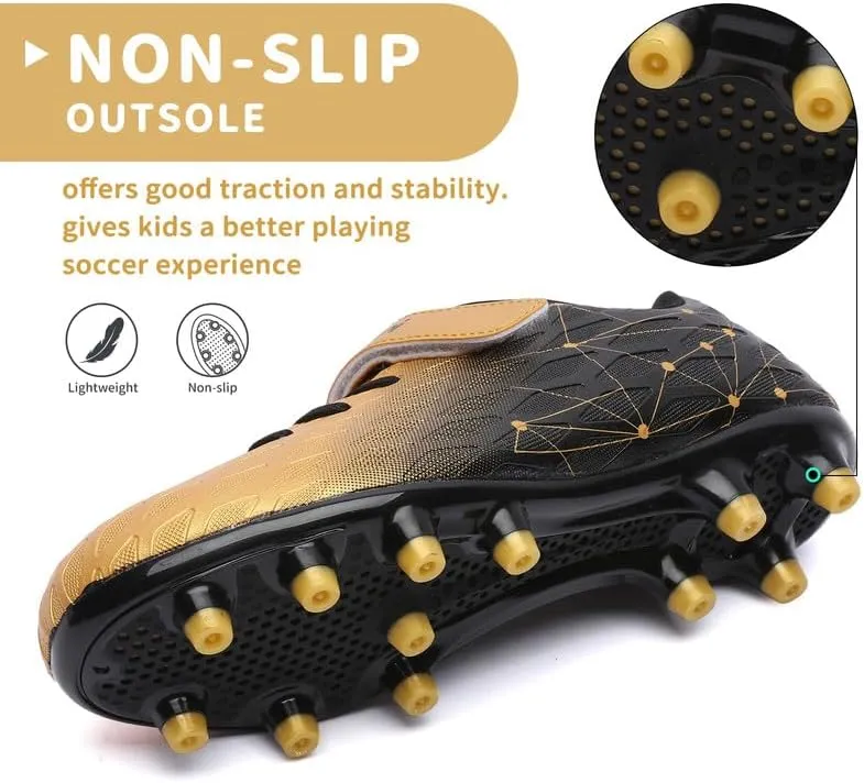 Hanani Boys Soccer Cleats Kids Girls FG/AG Soccer Athletics Sport Shoes Training Shoes Running Shoes Teenager Indoor Outdoor Football Shoes Sneakers for Unisex