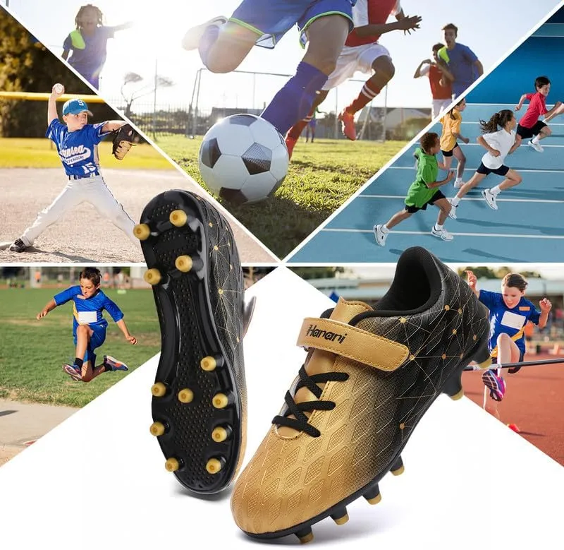 Hanani Boys Soccer Cleats Kids Girls FG/AG Soccer Athletics Sport Shoes Training Shoes Running Shoes Teenager Indoor Outdoor Football Shoes Sneakers for Unisex