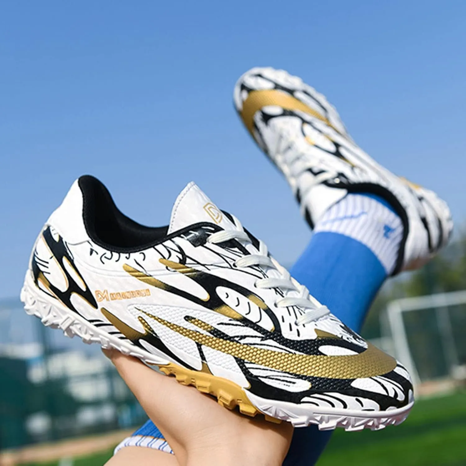 Indoor Soccer Shoes Kids Light Weight Soft Comfortable,Youth Football Cleats Wear Resistant,Soccer Cleats Mens TF Breathable Durable