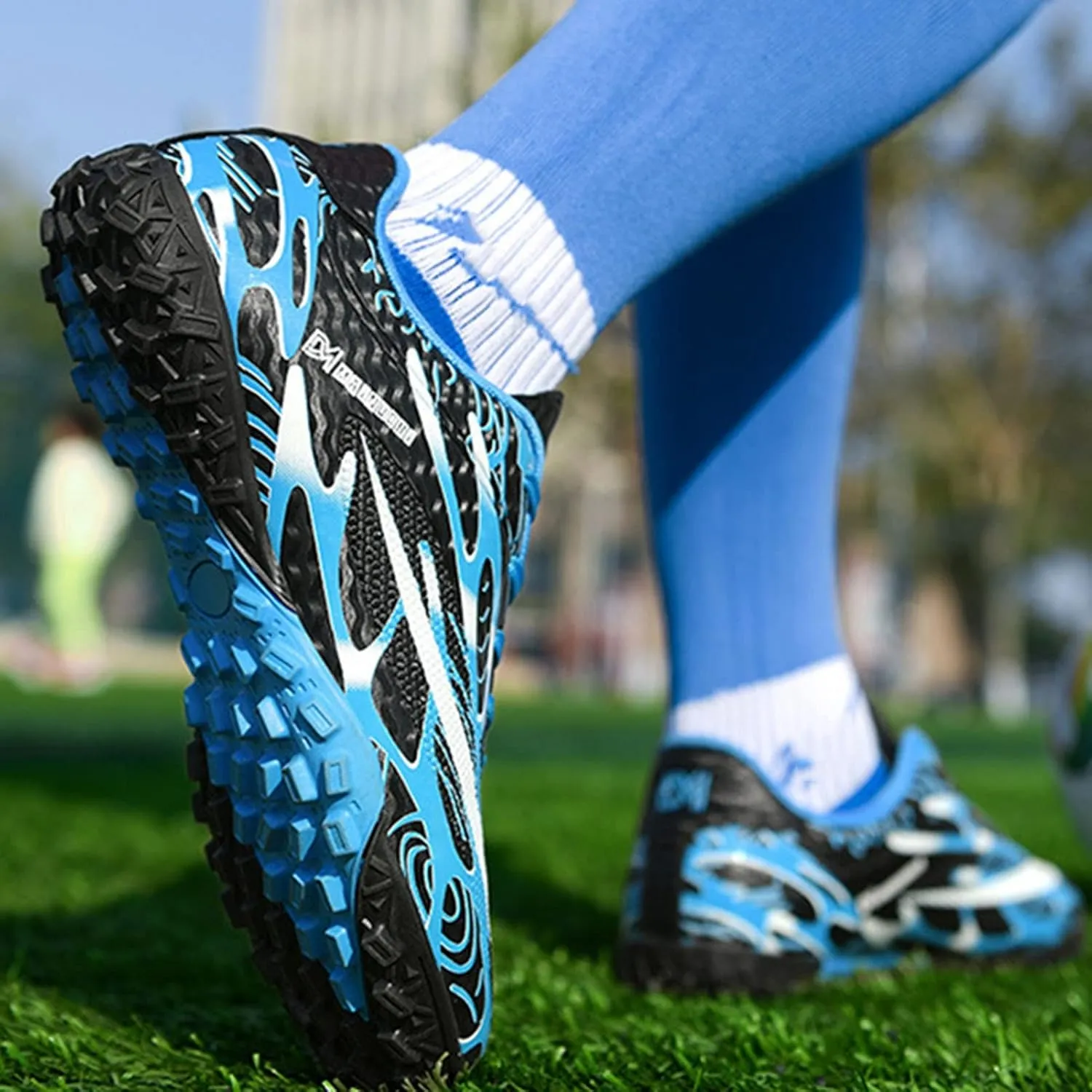 Indoor Soccer Shoes Kids Light Weight Soft Comfortable,Youth Football Cleats Wear Resistant,Soccer Cleats Mens TF Breathable Durable