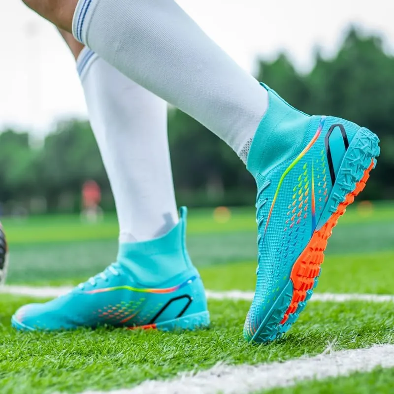 Indoor Turf Soccer Shoes Cleats Mens Soccer Shoes for Boys Football Shoes Kid Futsal Shoes Youth TF