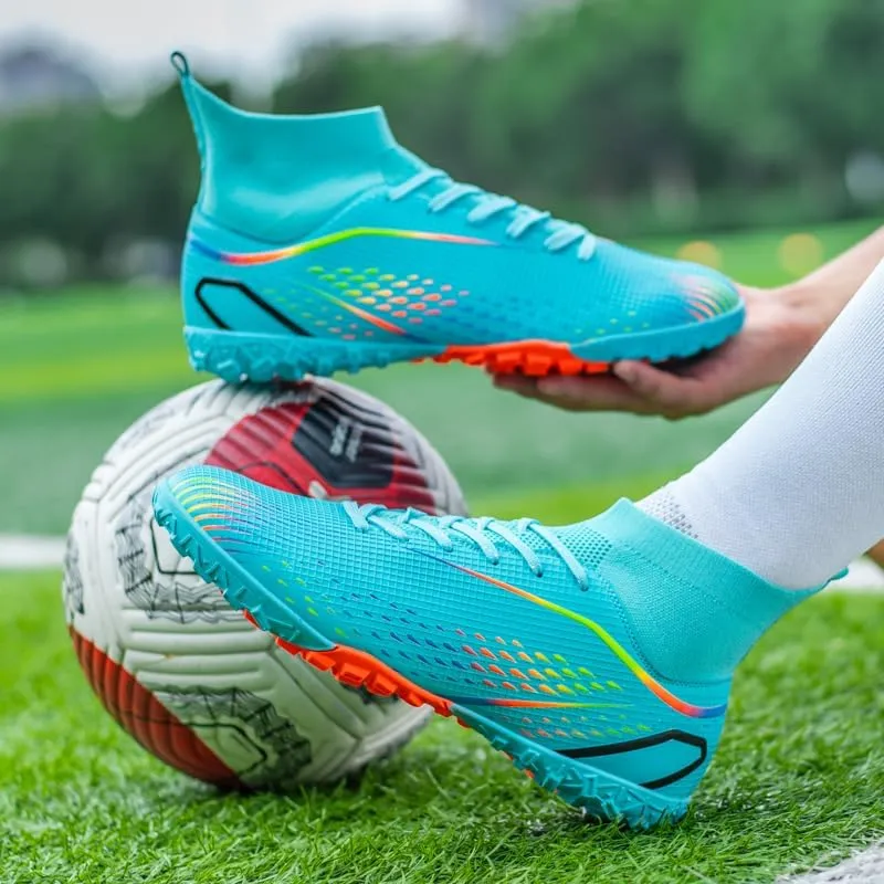 Indoor Turf Soccer Shoes Cleats Mens Soccer Shoes for Boys Football Shoes Kid Futsal Shoes Youth TF