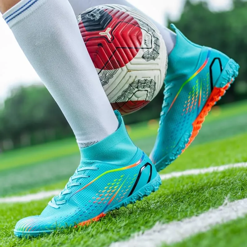 Indoor Turf Soccer Shoes Cleats Mens Soccer Shoes for Boys Football Shoes Kid Futsal Shoes Youth TF