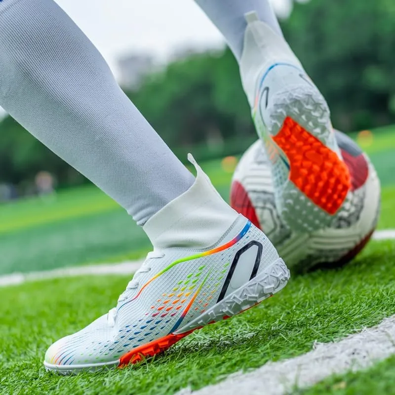 Indoor Turf Soccer Shoes Cleats Mens Soccer Shoes for Boys Football Shoes Kid Futsal Shoes Youth TF