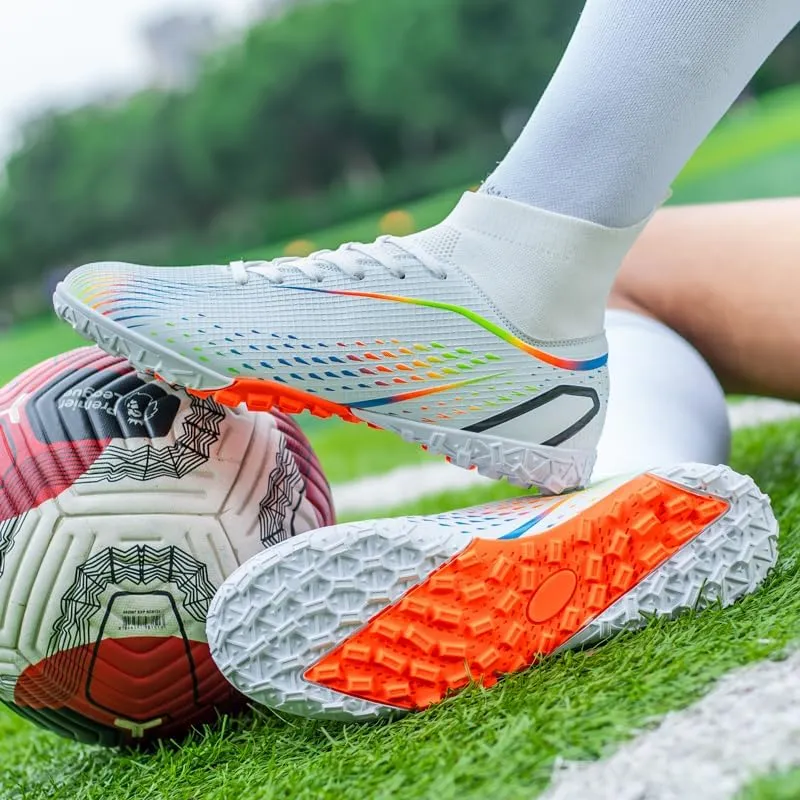 Indoor Turf Soccer Shoes Cleats Mens Soccer Shoes for Boys Football Shoes Kid Futsal Shoes Youth TF