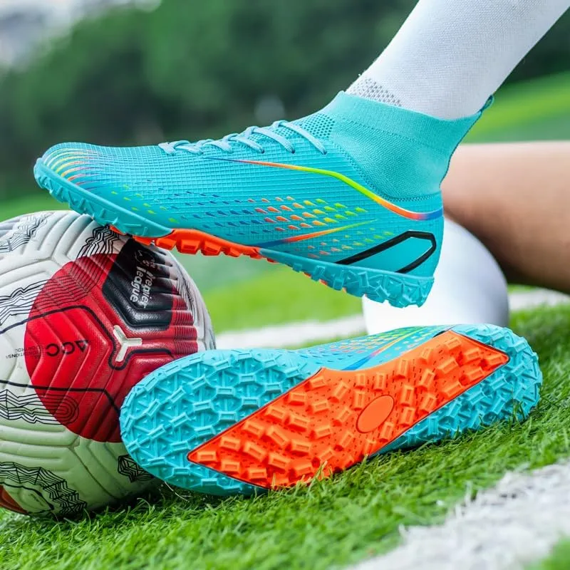 Indoor Turf Soccer Shoes Cleats Mens Soccer Shoes for Boys Football Shoes Kid Futsal Shoes Youth TF