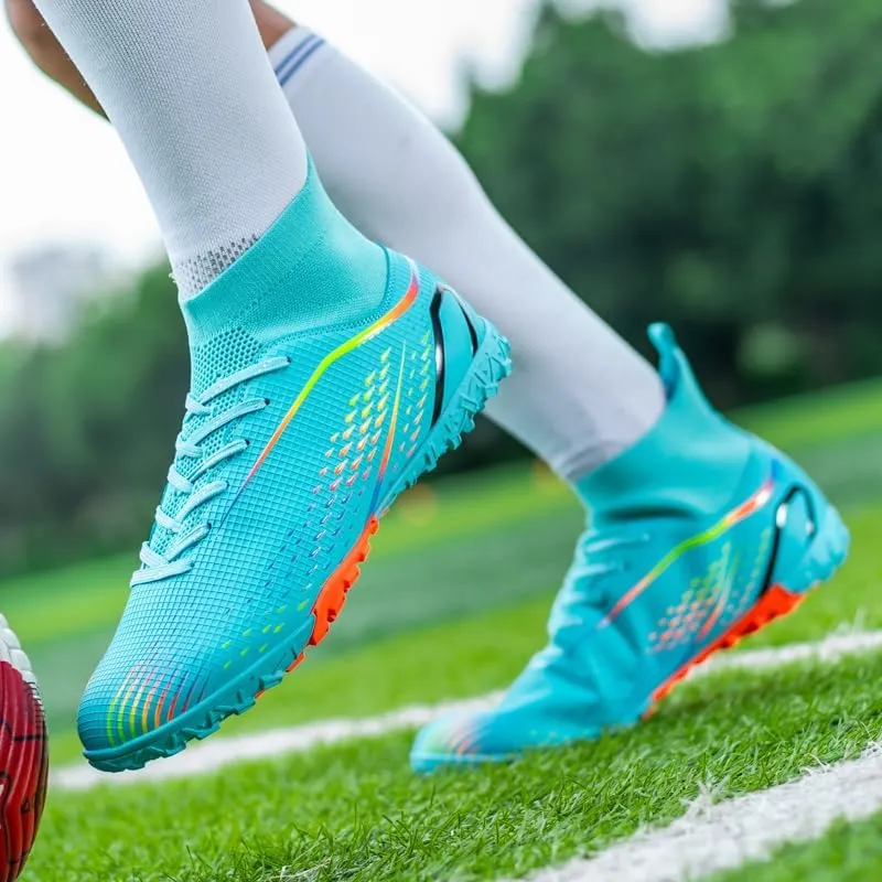 Indoor Turf Soccer Shoes Cleats Mens Soccer Shoes for Boys Football Shoes Kid Futsal Shoes Youth TF