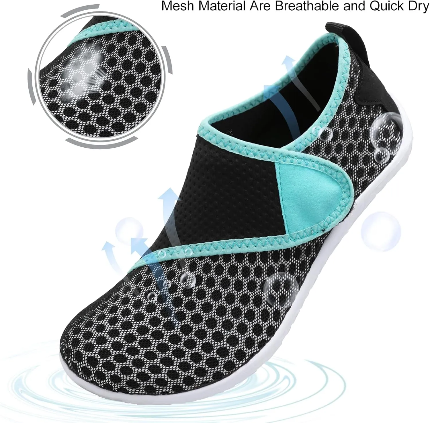 JIASUQI Athletic Hiking Beach Water Shoes Barefoot Aqua Swim Sports Walking Shoes for Women Men