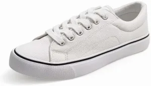 JUDIS Women's Lace Up Low Top Canvas Shoes Fashion Casual Sneakers