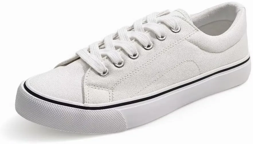 JUDIS Women's Lace Up Low Top Canvas Shoes Fashion Casual Sneakers