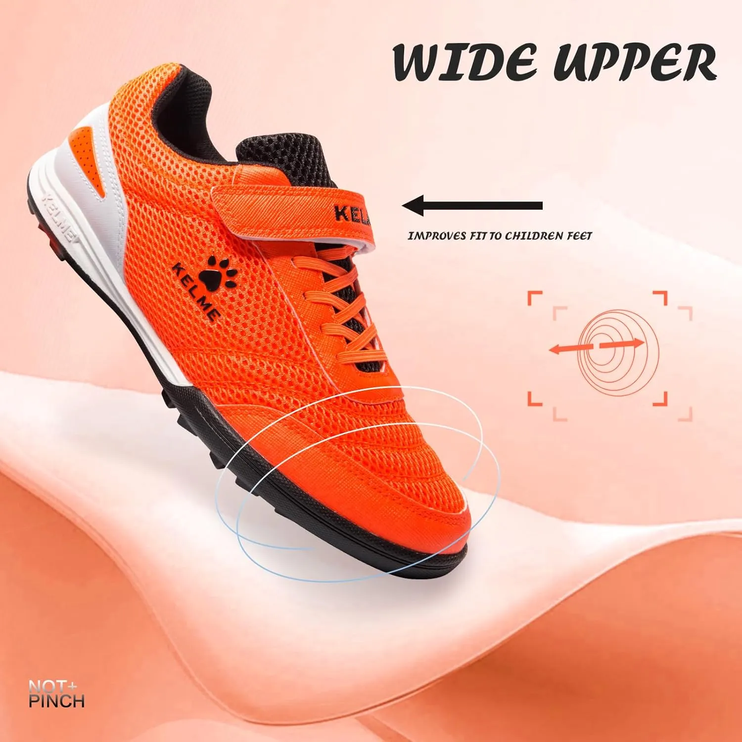 KELME Soccer Shoes for Boys Cleats Kids Indoor Football Trainning Shoes Athletic Girl Wide Turf Outdoor