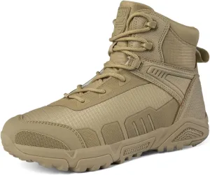 Kervaky Men's Military Tactical Boots Lightweight Breathable Outdoor Boots Waterproof Hiking Boots Combat Boots Work Boots