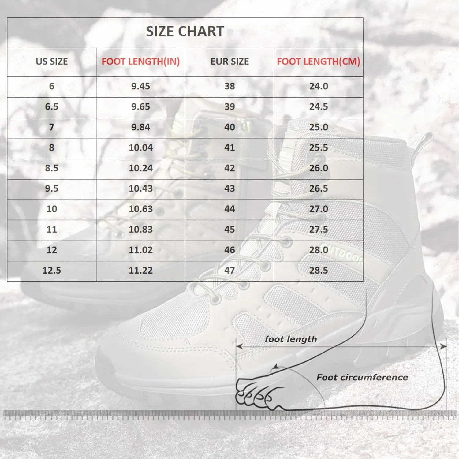 Kervaky Men's tactical boots, men's military boots, combat boots, breathable field boots, hiking boots, combat military boots