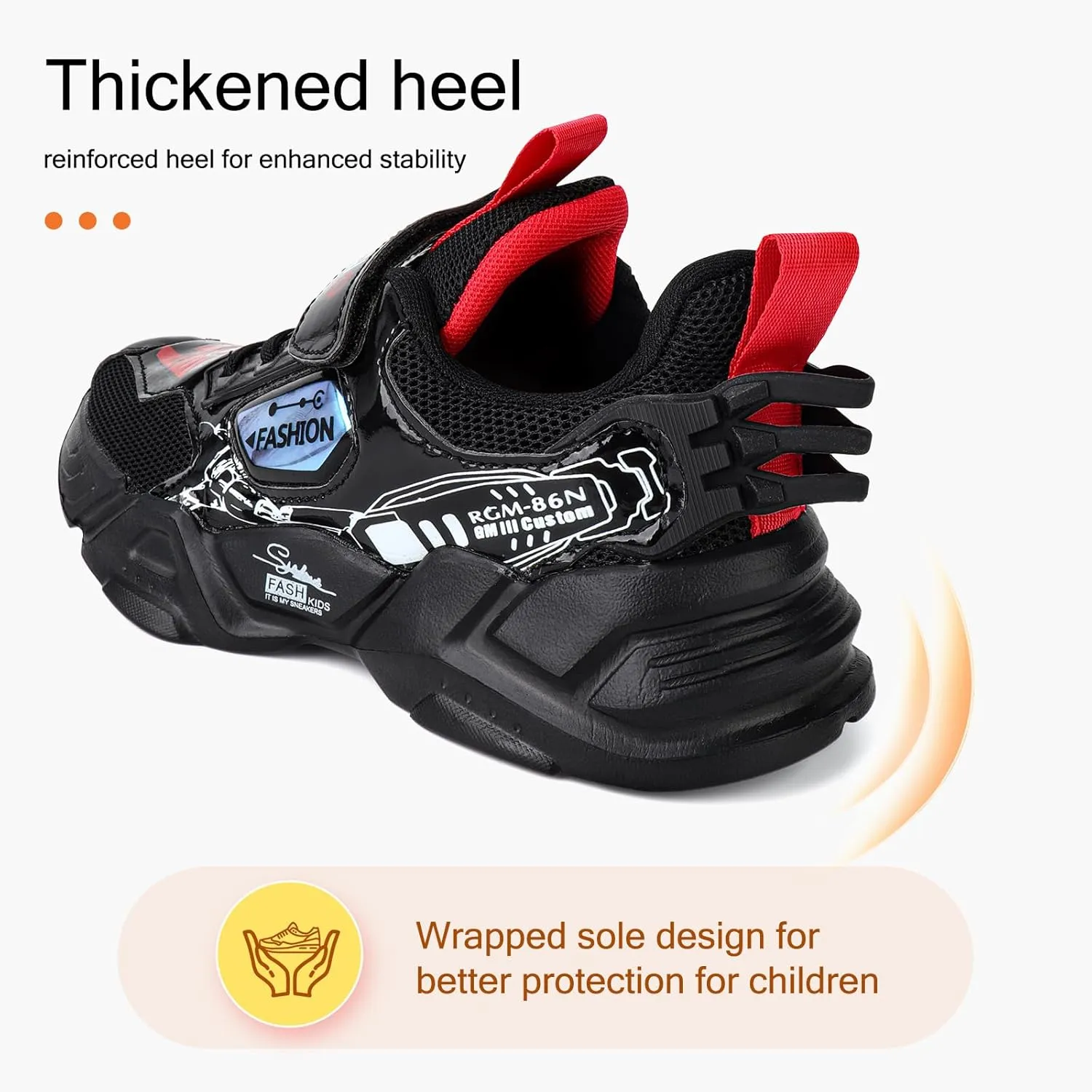 Kids Boys Sports Shoes Casual Shoes Mesh Breathable Trend Fashion Children's Basketball Shoes Sports Running Shoes