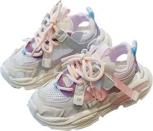 Kids Mesh Hollow Sneakers for Boys Girls Breathable Running Tennis Shoes Lightweight Sport Athletic School Shoes