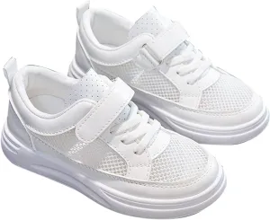 Kids Slip On Walking Shoes for Boys Girls Mesh Hollow Lightweight Breathable Wide Toe Sneakers Athletic Shoes