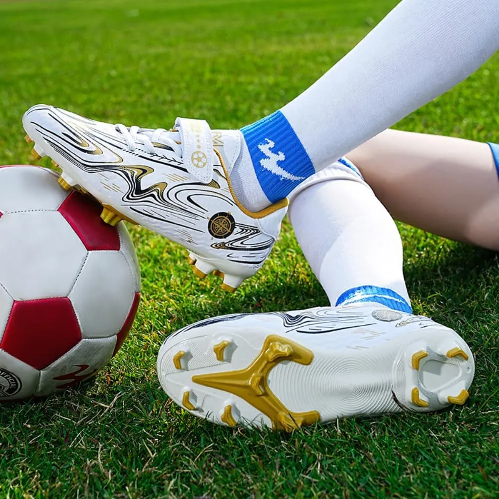 Kids' Soccer Cleats - Boys & Girls Indoor/Outdoor Spikes & Flat Bottom Artificial Turf Football Training Sneakers