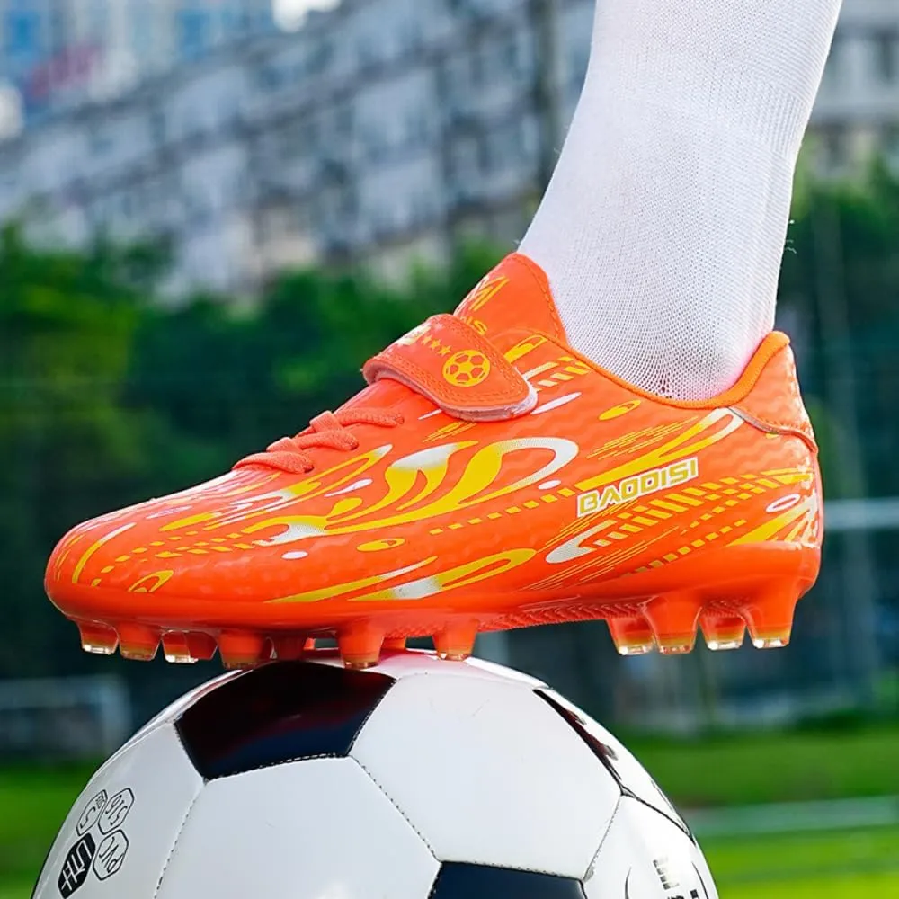 Kids' Soccer Cleats - Boys & Girls Indoor/Outdoor Spikes & Flat Bottom Artificial Turf Football Training Sneakers