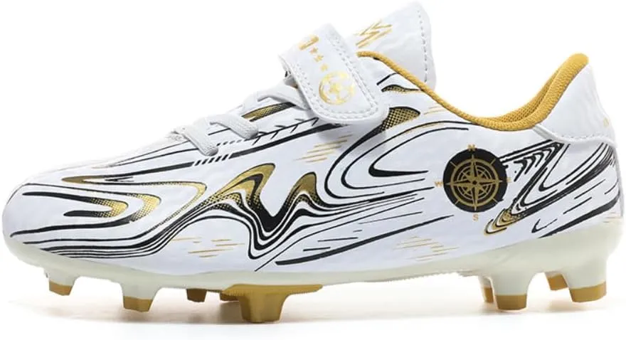 Kids' Soccer Cleats - Boys & Girls Indoor/Outdoor Spikes & Flat Bottom Artificial Turf Football Training Sneakers