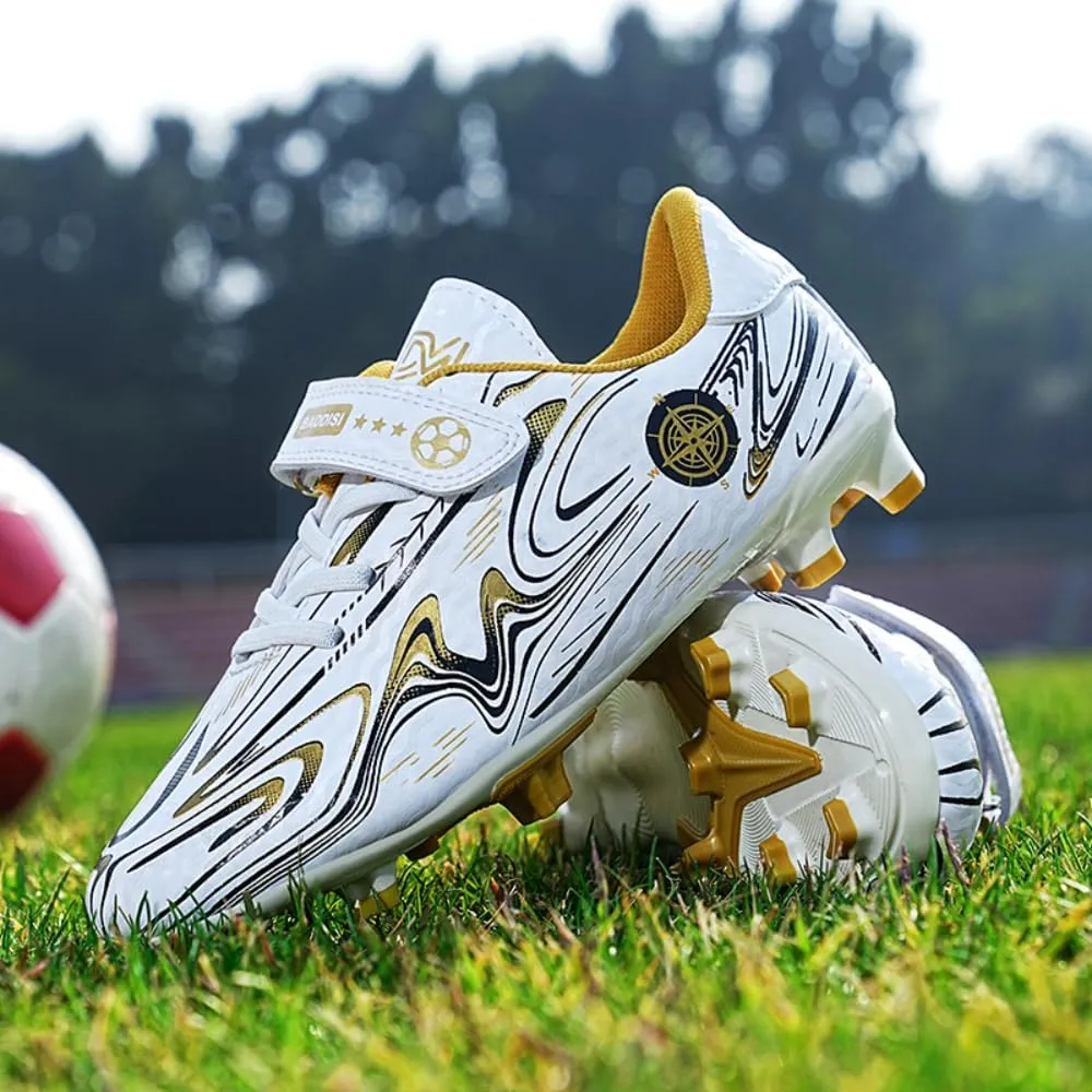 Kids' Soccer Cleats - Boys & Girls Indoor/Outdoor Spikes & Flat Bottom Artificial Turf Football Training Sneakers