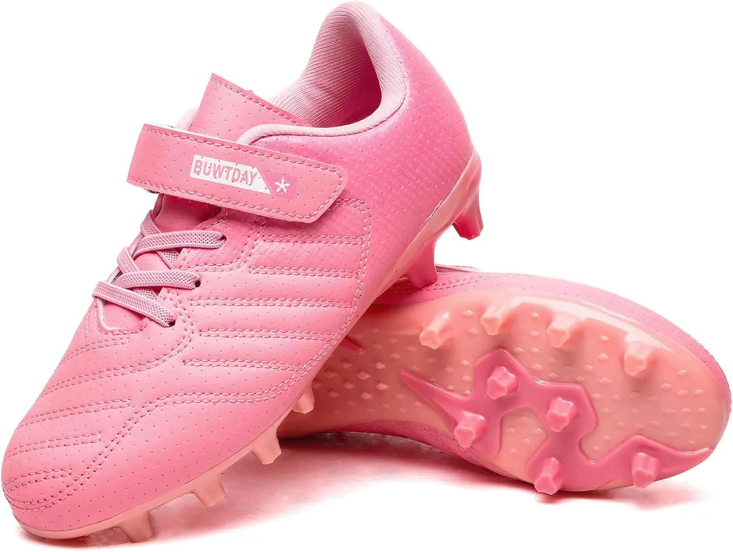 Kids Soccer Cleats Boys Girls Athletic Outdoor Firm Ground Youth Football Shoes(Little Kid/Big Kid)