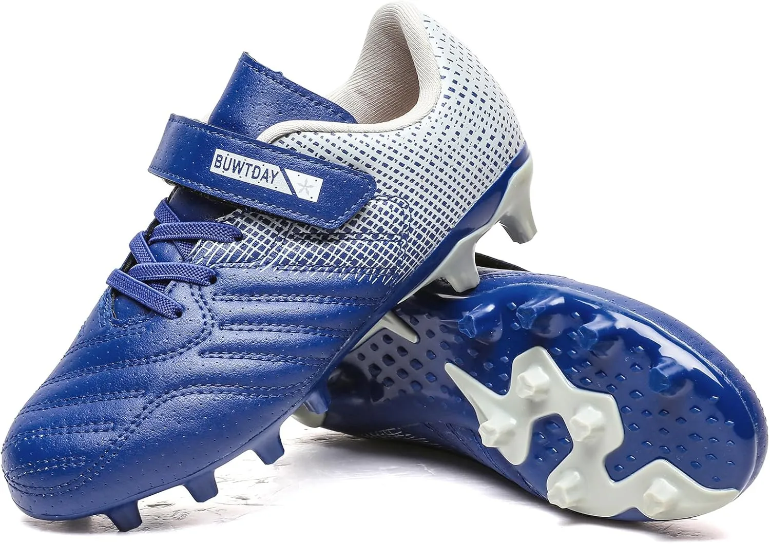 Kids Soccer Cleats Boys Girls Athletic Outdoor Firm Ground Youth Football Shoes(Little Kid/Big Kid)