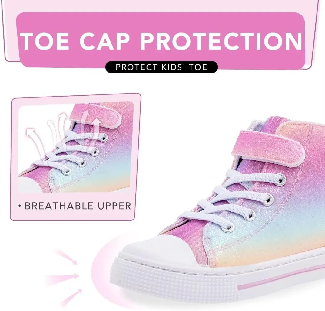 Kids Toddler Sneakers Girls Boys High Top Canvas Shoes Unisex-Child Casual Shoes