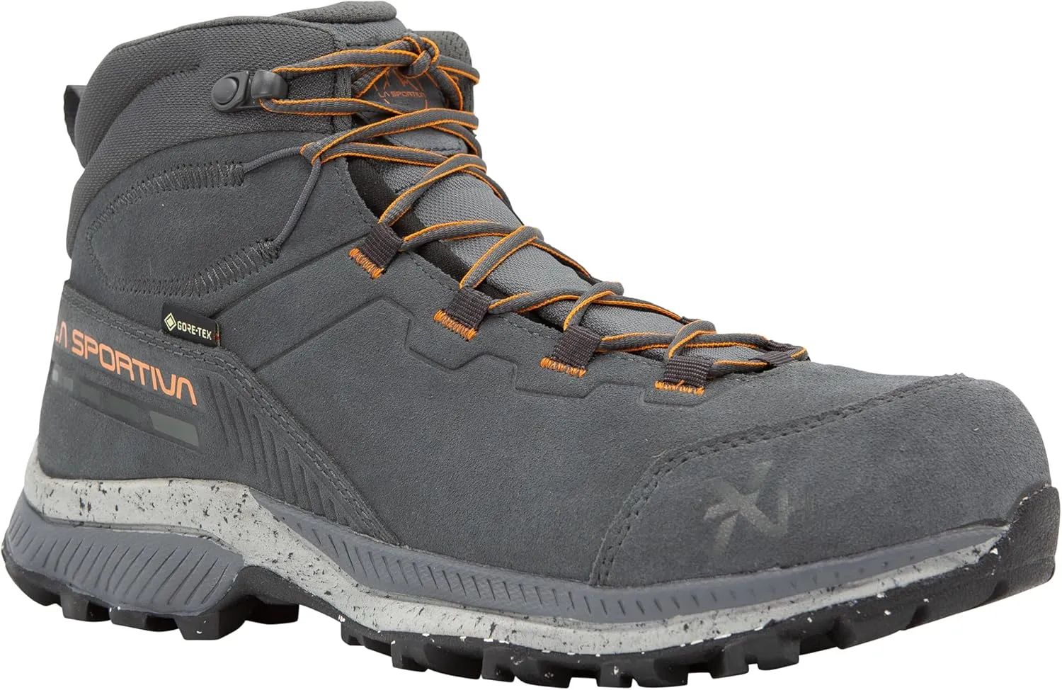 La Sportiva Mens TX Hike Mid Leather GTX Waterproof Hiking Boots, Metal/Hawaiian Sun, 15 US | 44.5 EU